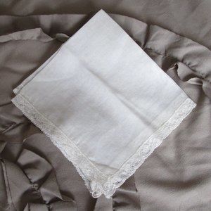 antique linen handkerchief pocket square